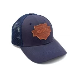 Ahrex Leather Patch Trucker - Navy