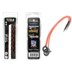 OG Lures Rigged Trout Single Hooks UV Orange