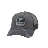 Simms Bass Patch Trucker Hex Camo Carbon