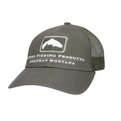 Simms Small Fit Trout Icon Trucker Shadow Green